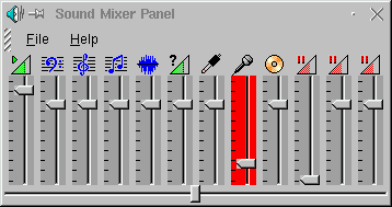 The standard KDE mixer-settings