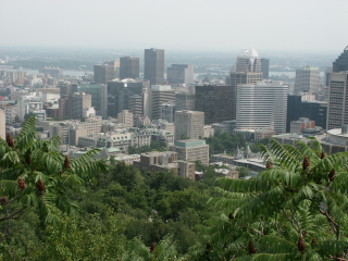 [View from Mont Royal on Montreal]
